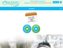 Tablet Screenshot of drjacksonsmiles.com